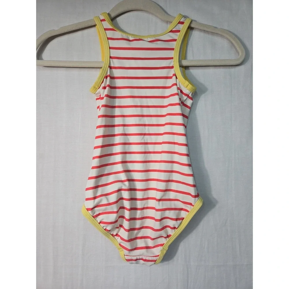 Hanna Andersson 110‎ 5 Red White Stripe One Piece Swimsuit You Are My Sunshine
